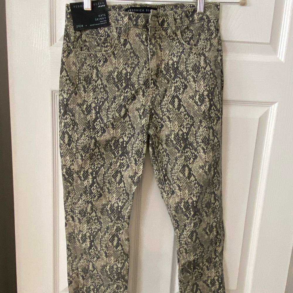Veronica Beard Snakeskin print Jeans